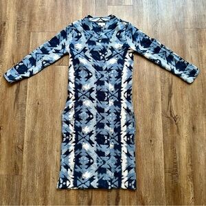 Lucky Brand Long Open Cardigan Aztec Print Side Split Sweater Womens Size: M